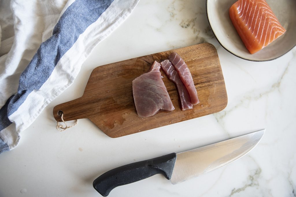 Sashimi di salmone e tonno: la ricetta 2 sashimi uno