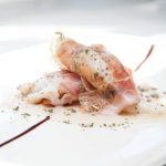 Saltimbocca di rana pescatrice con salvia e Prosciutto di Modena Dop 1 Saltimbocca di rana pescatrice con salvia e prosciutto