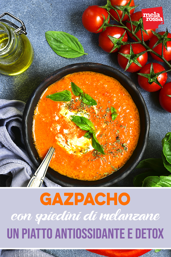 Gazpacho con spiedini di melanzane 2 gazpacho con spiedini di melanzane