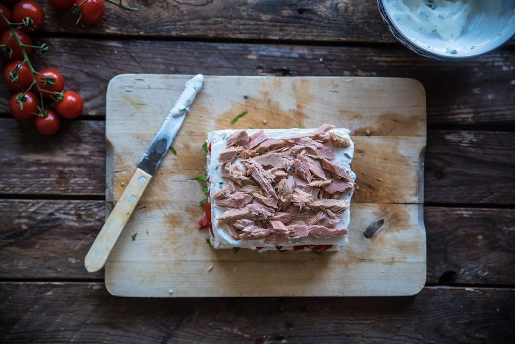 Spiedini di tramezzini: un finger food light 10 spiedini tartine miste tonno