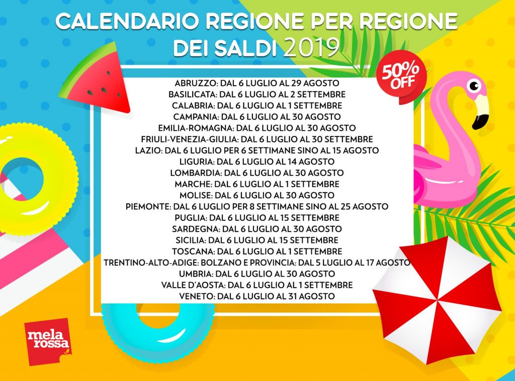 Saldi estivi 2019: come evitare le truffe 1 Saldi estivi calendario