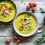 Zuppa fredda di piselli e fagioli cannellini 1 zuppa fredda di piselli e fagioli