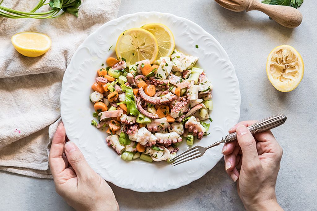 5 ricette facili e veloci per festeggiare Ferragosto 3 ricette ferragosto insalata di polpo