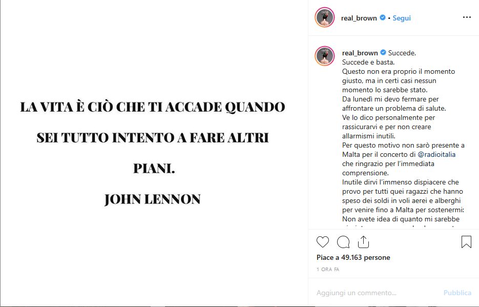 Emma Marrone ha un nuovo problema di salute: lo sconvolgente annuncio sui social 1 FireShot Capture 107 Emma Marrone @real brown • Foto e video di Instagram www.instagram.com