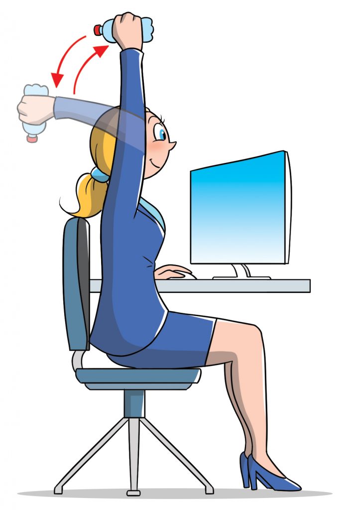 Ginnastica da ufficio: i migliori esercizi da fare alla scrivania 5 ginnastica ufficio: tonificare braccia