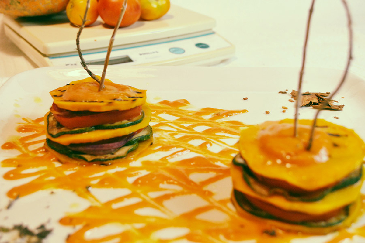 Ricette con la zucca: le migliori idee sane e gustose 24 due tortini di zucca e zucchine su liquido caramellato