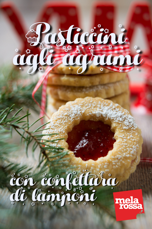 Pasticcini agli agrumi con confettura di lamponi 2 pasticcini agrumi