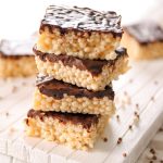 Barrette di riso soffiato e cioccolato con nocciole 1 barrette riso soffiato cioccolato con nocciole