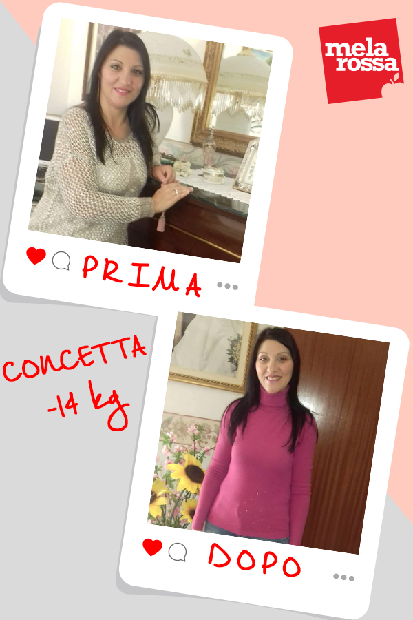 Concetta, -14 kg con Melarossa: “Non la lascerò mai più questa dieta!” 1 dieta melarossa concetta 14 kg