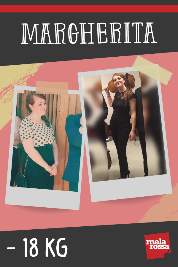 Margherita, -18 kg con Melarossa: “Un bellissimo percorso senza sacrifici!” 1 pin testimonial