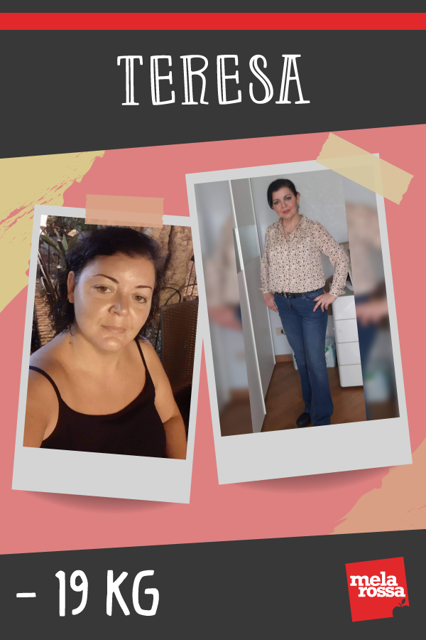 Teresa, -19 kg con Melarossa: “Una dieta che ha solo risvolti positivi!” 1 pin testimonial