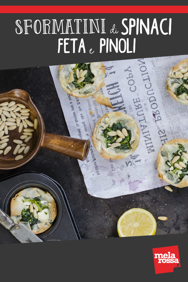 Sformatini di spinaci, feta e pinoli 2 sformatini di spinaci, feta e pinoli