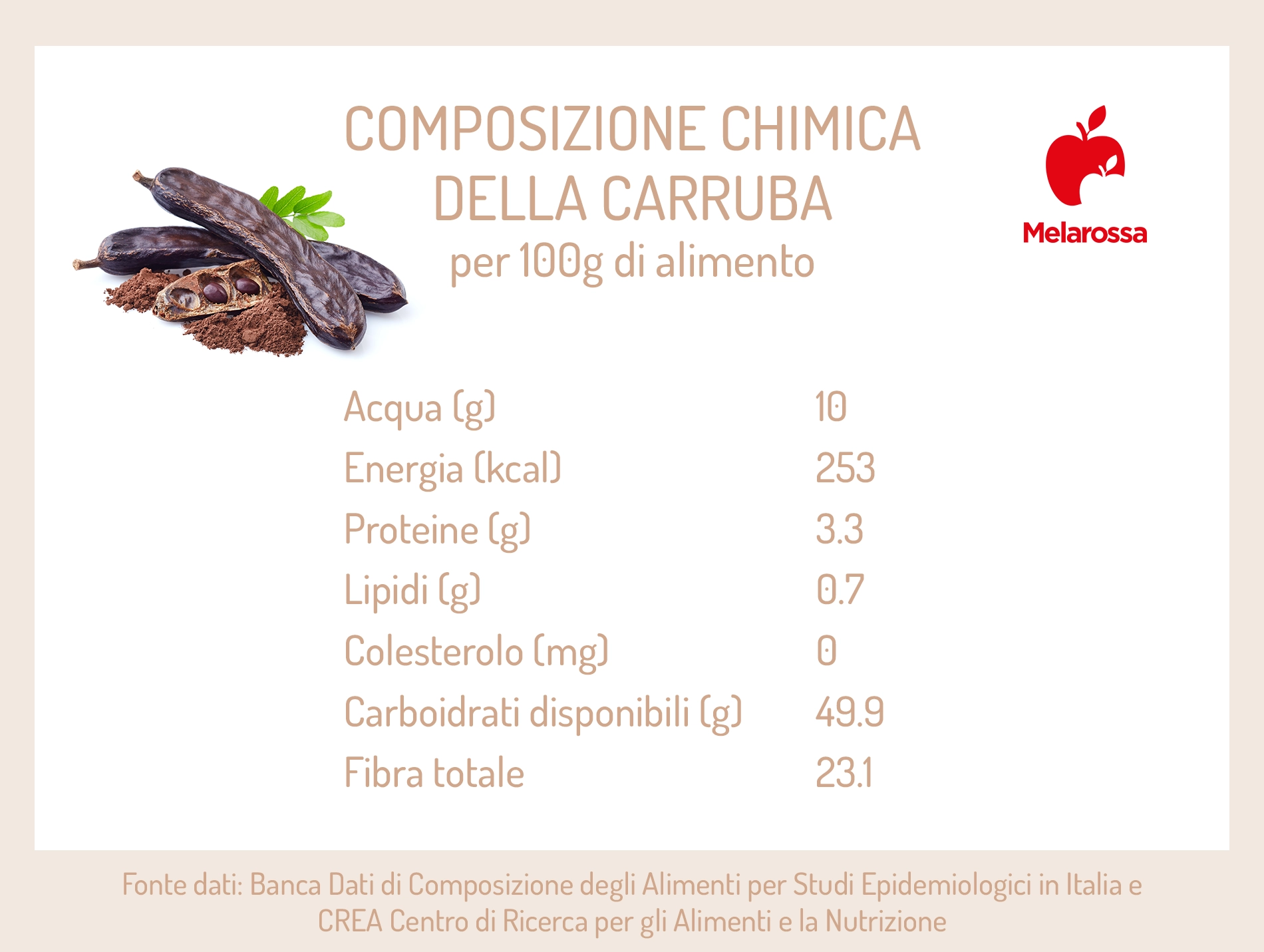 Carruba, sostituto del cioccolato che fa bene alla linea: proprietà, benefici, usi in cucina 3 carruba: composizione