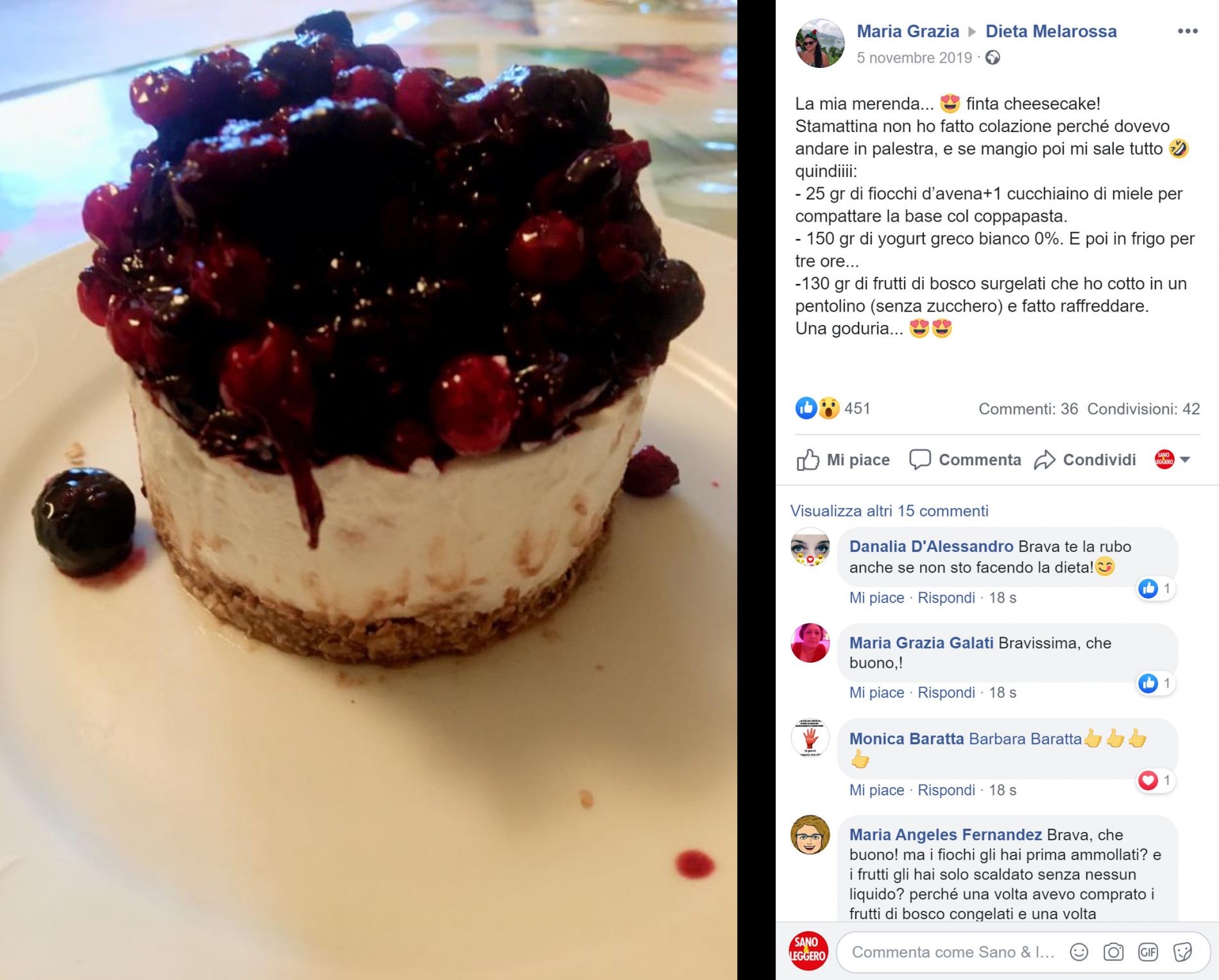 Finta cheesecake: 3 ricette light e golose per coccolarti a dieta 3 finta cheesecake con fiocchi d'avena e frutti di bosco ricetta