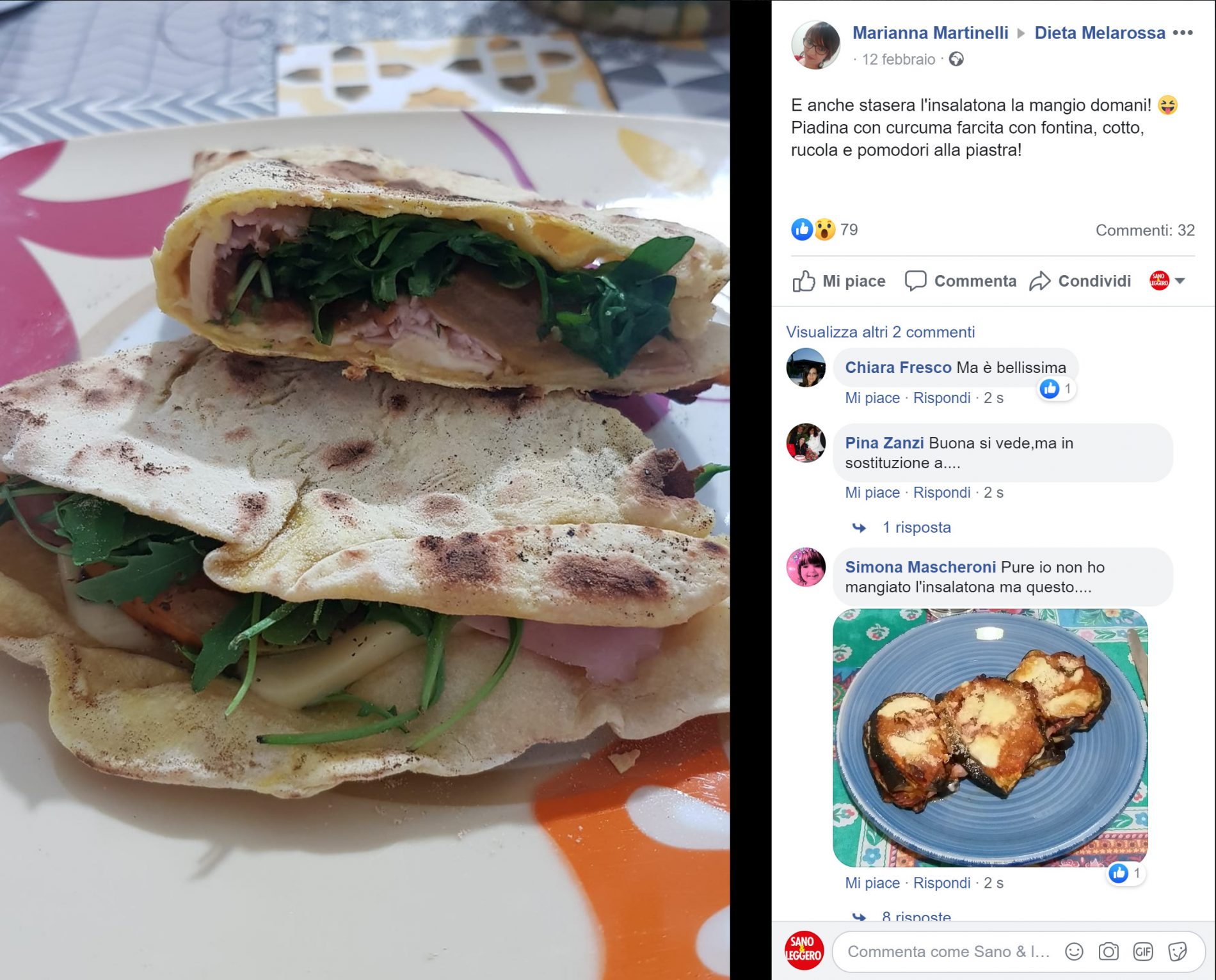 L'insalatona nella dieta Melarossa: 6 idee per trasformarla in un piatto più sfizioso 4 dieta melarossa: insalatona diventa piadina