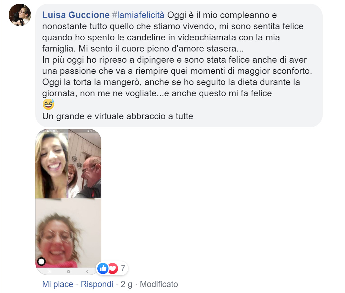 #lamiafelicità: i messaggi di speranza della community di Melarossa per combattere insieme la paura 2 #lamiafelicità luisa guccione