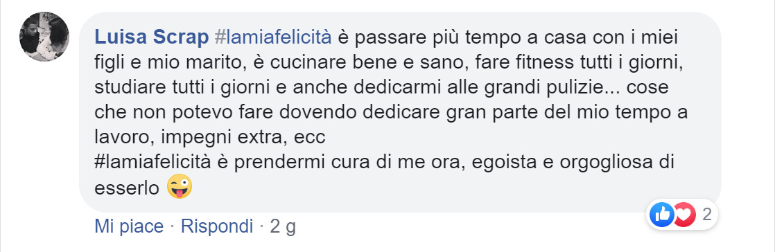 #lamiafelicità: i messaggi di speranza della community di Melarossa per combattere insieme la paura 11 #lamiafelicità luisa scrap