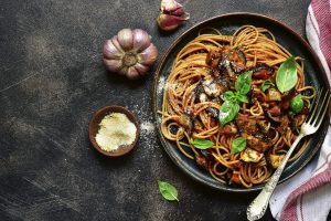 Pasta alla Norma con pomodori e tofu