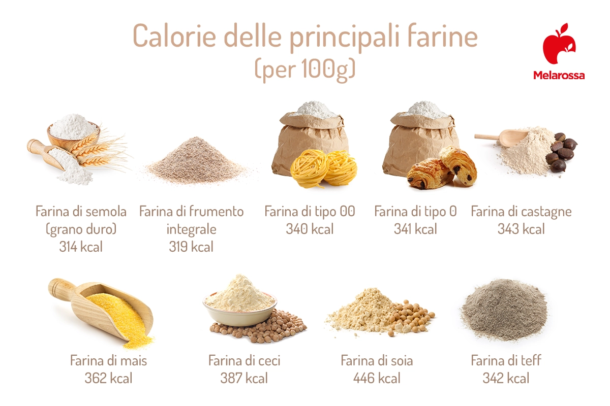 Farine: ecco quello che devi sapere 3 calorie delle principali farine