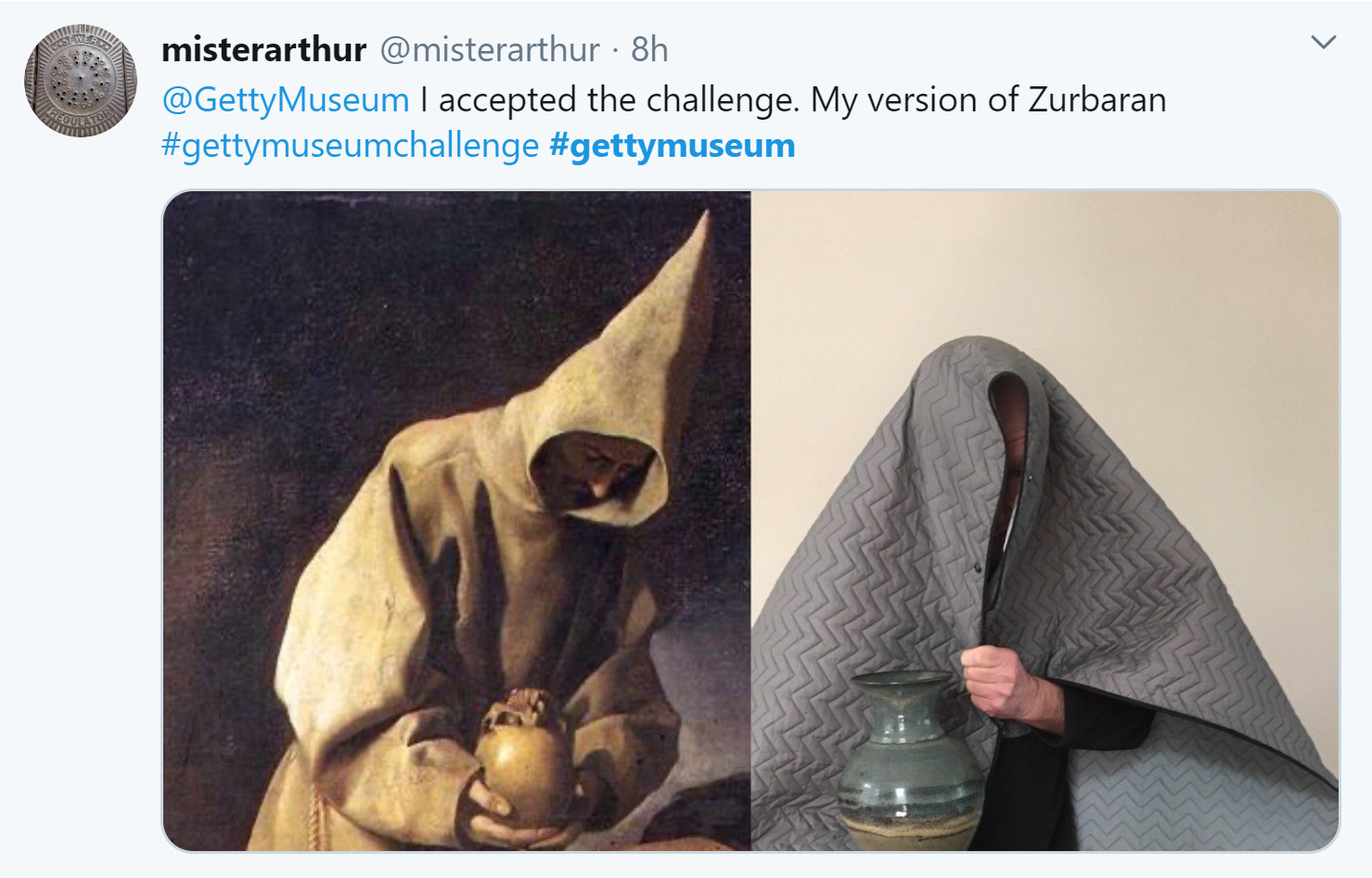 Coronavirus, il challenge del Getty Museum: ricrea la tua opera d'arte a casa. E i social si scatenano 3 Getty Museum challenge Mrarthur