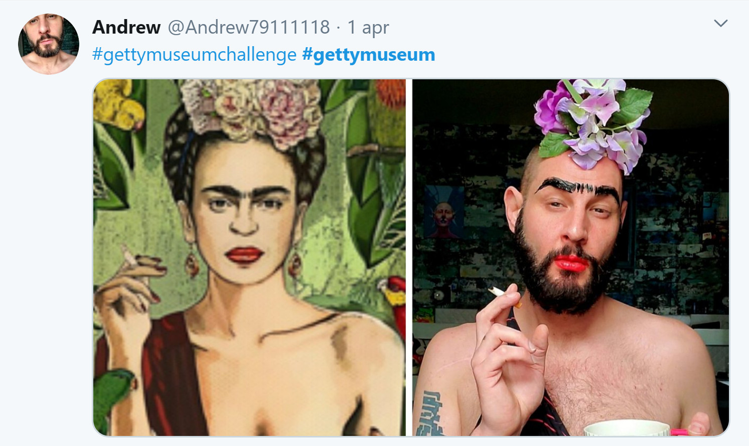 Coronavirus, il challenge del Getty Museum: ricrea la tua opera d'arte a casa. E i social si scatenano 6 getty museum challenge andrew frida khalo