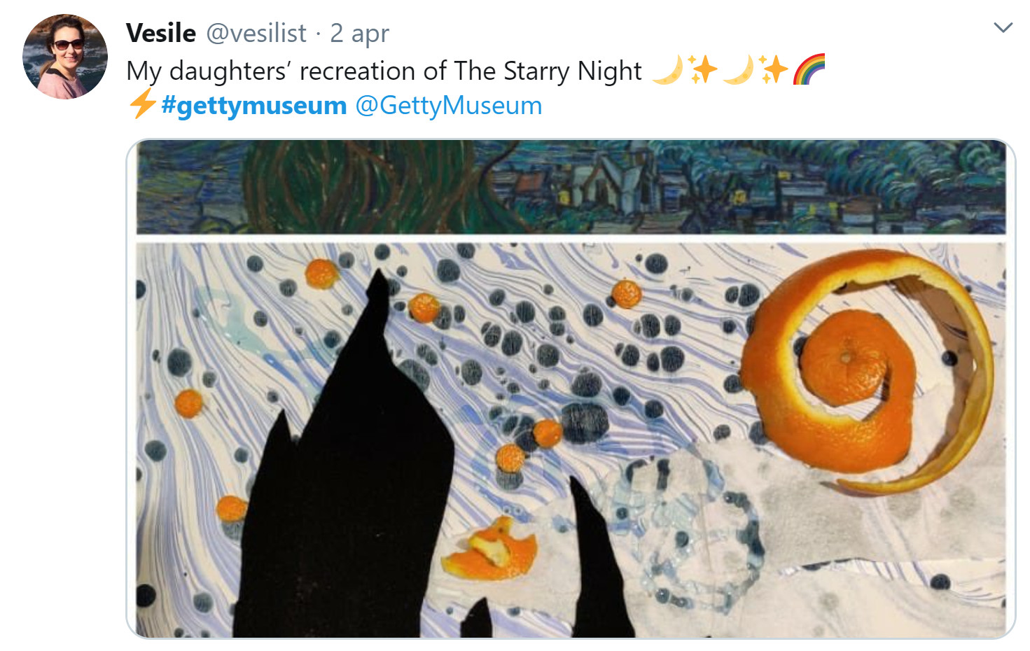 Coronavirus, il challenge del Getty Museum: ricrea la tua opera d'arte a casa. E i social si scatenano 11 museo getty challenge vesile van gogh notte stellata