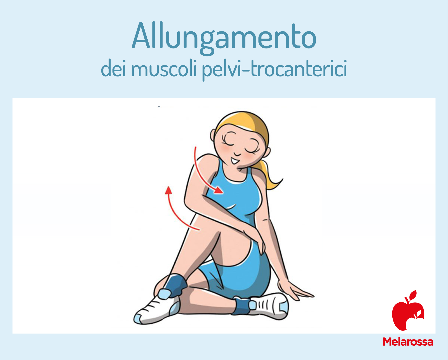 Sindrome del piriforme: cos'è, anatomia, cause, sintomi, cura e prevenzione 11 Allungamento dei muscoli pelvi-trocanterici