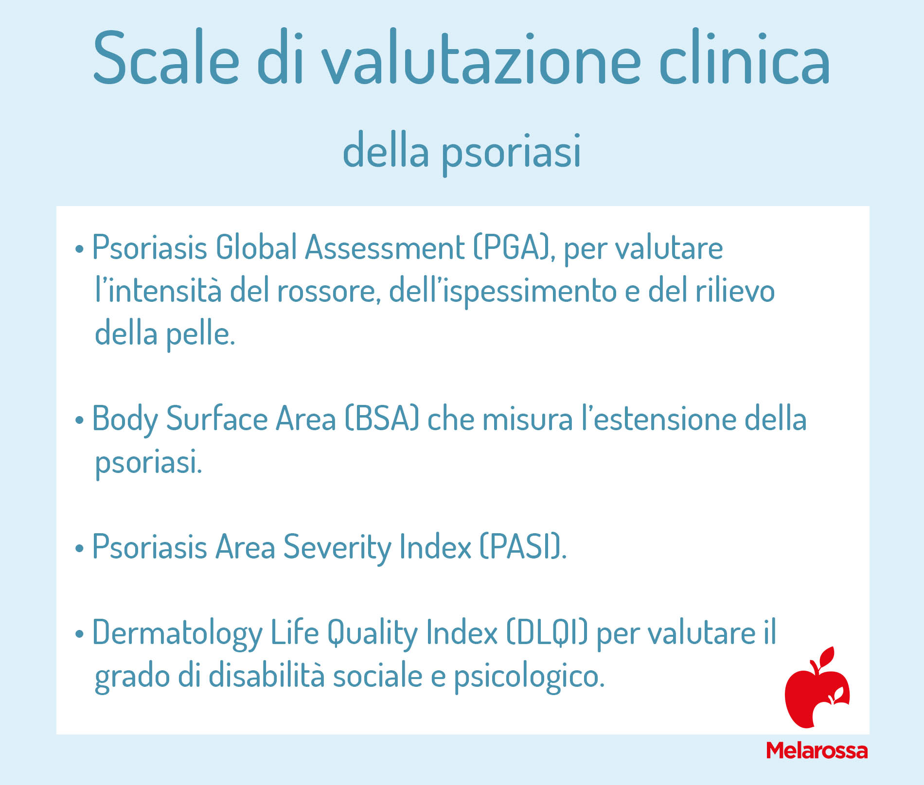 Psoriasi: cos'è, sintomi, tipi, diagnosi, cause e cure 7 Psoriasi scale valutazione gravità