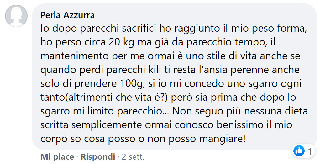Dieta di mantenimento di Melarossa: perché è importante seguirla dopo aver raggiunto l'obiettivo peso 4 dieta di mantenimento melarossa perla azzurra