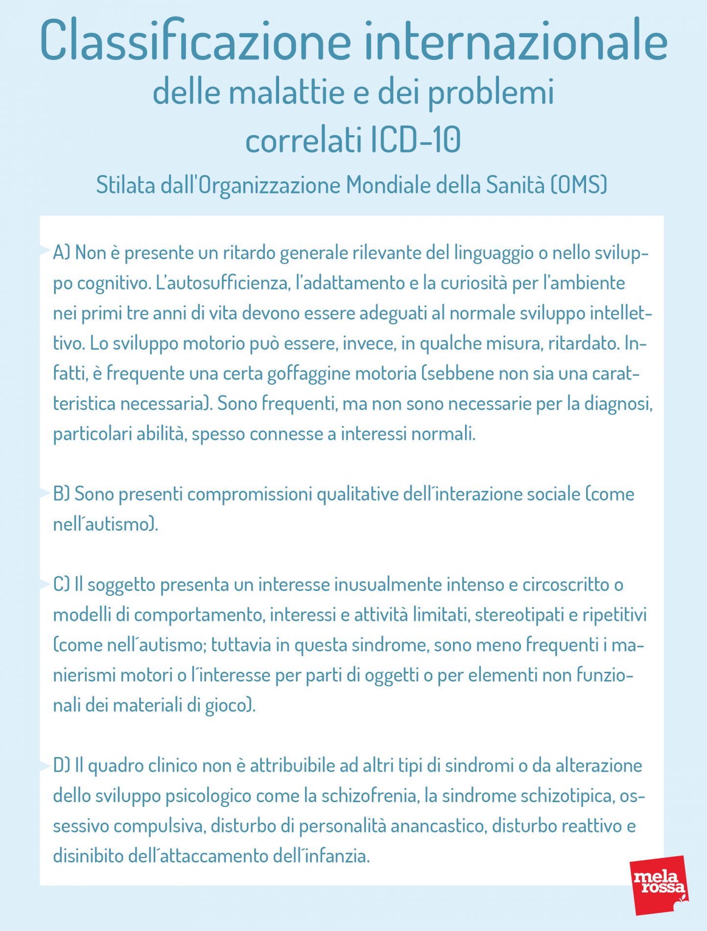 Sindrome di Asperger: che cos’è, sintomi, cause, epidemiologia, caratteristiche e cura 10 Classificazione : sindrome di Asperger