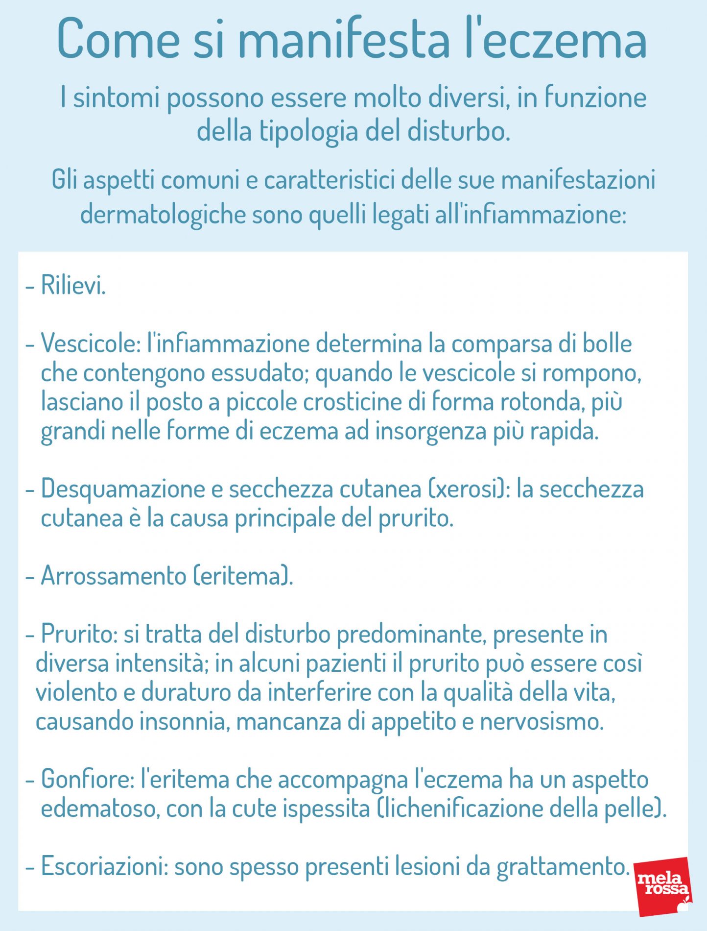 Eczema: cos'è, tipi, sintomi, cause, diagnosi e cura 4 eczema: come si manifesta