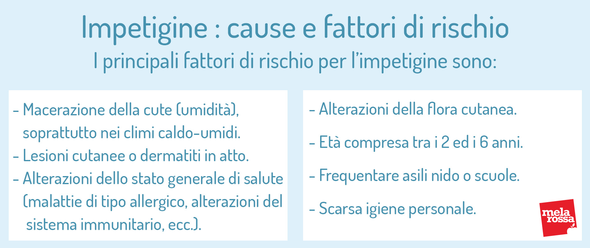 Impetigine: cos'è, cause, sintomi e cure 3 Impetigine: cause e fattori di rischio