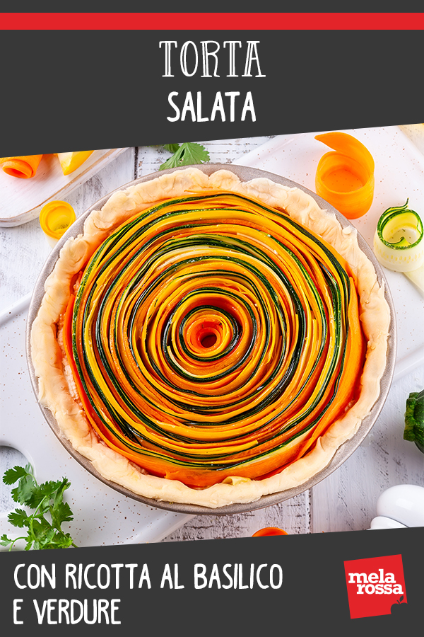Torta salata con ricotta al basilico e verdure 2 torta salata ricotta