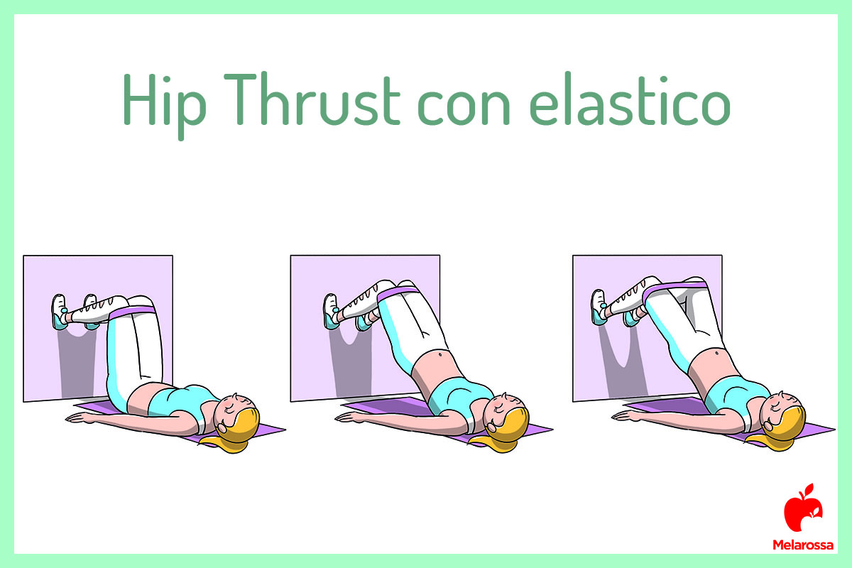 Hip thrust : cos'è, tecnica, benefici e il challenge di 30 giorni per avere dei glutei bombati 3 Hip thrust con elastico