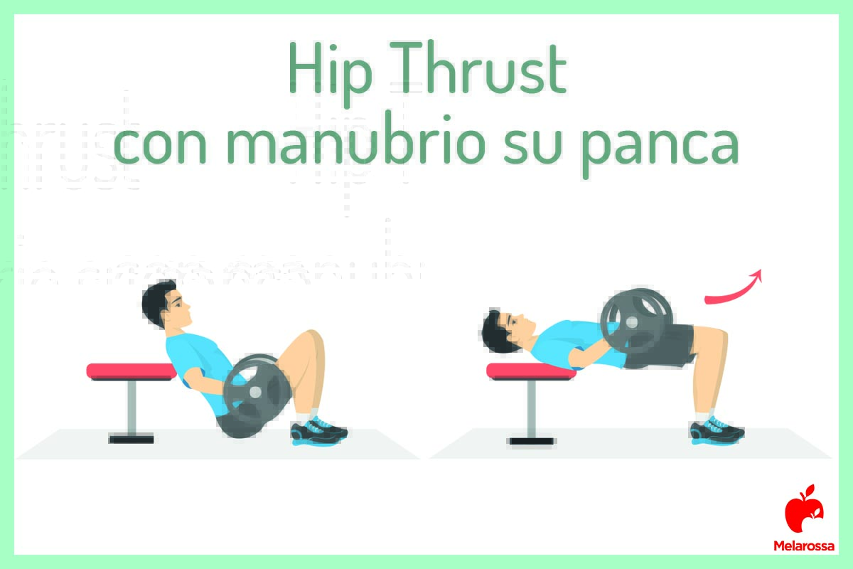 Hip thrust : cos'è, tecnica, benefici e il challenge di 30 giorni per avere dei glutei bombati 6 hip thrust: manubrio e panca