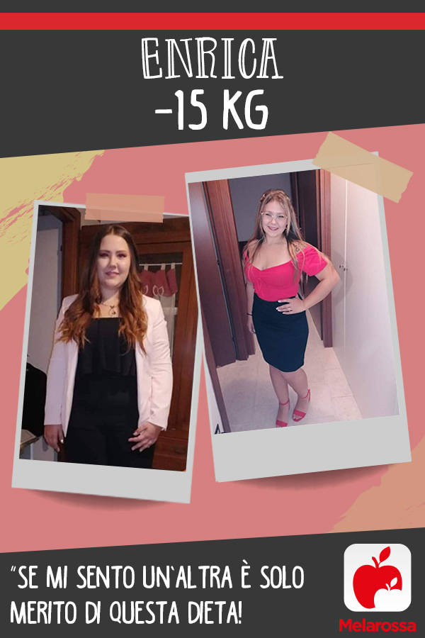 Enrica -15kg con Melarossa “Se mi sento un’altra è solo merito di questa dieta!” 1 testimonial Melarossa Enrica 15 kg