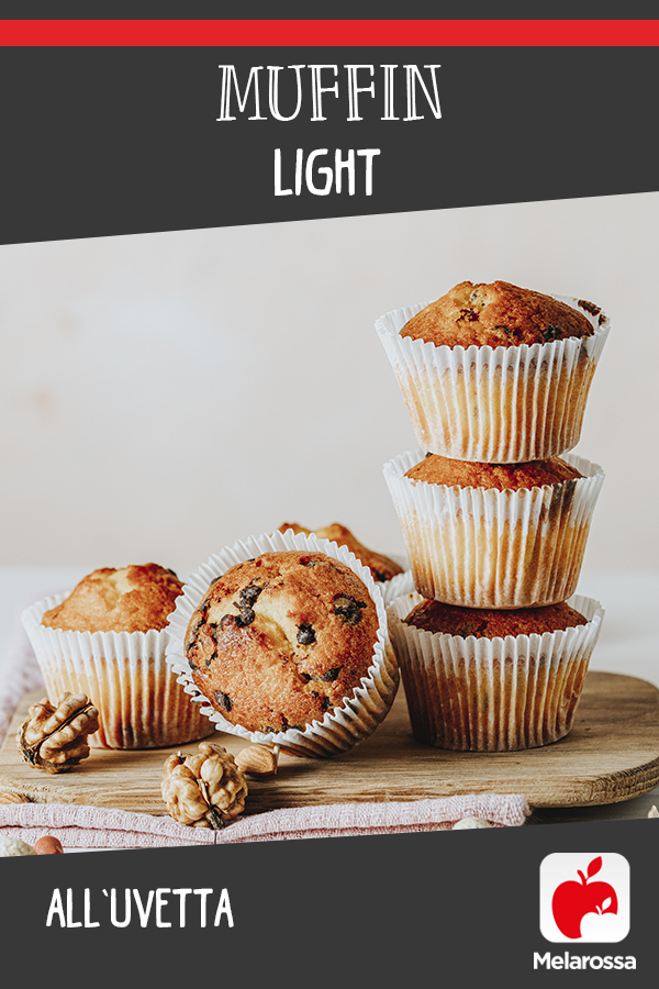 Muffin light all'uvetta a meno di 200 calorie 6 muffin light con uvetta