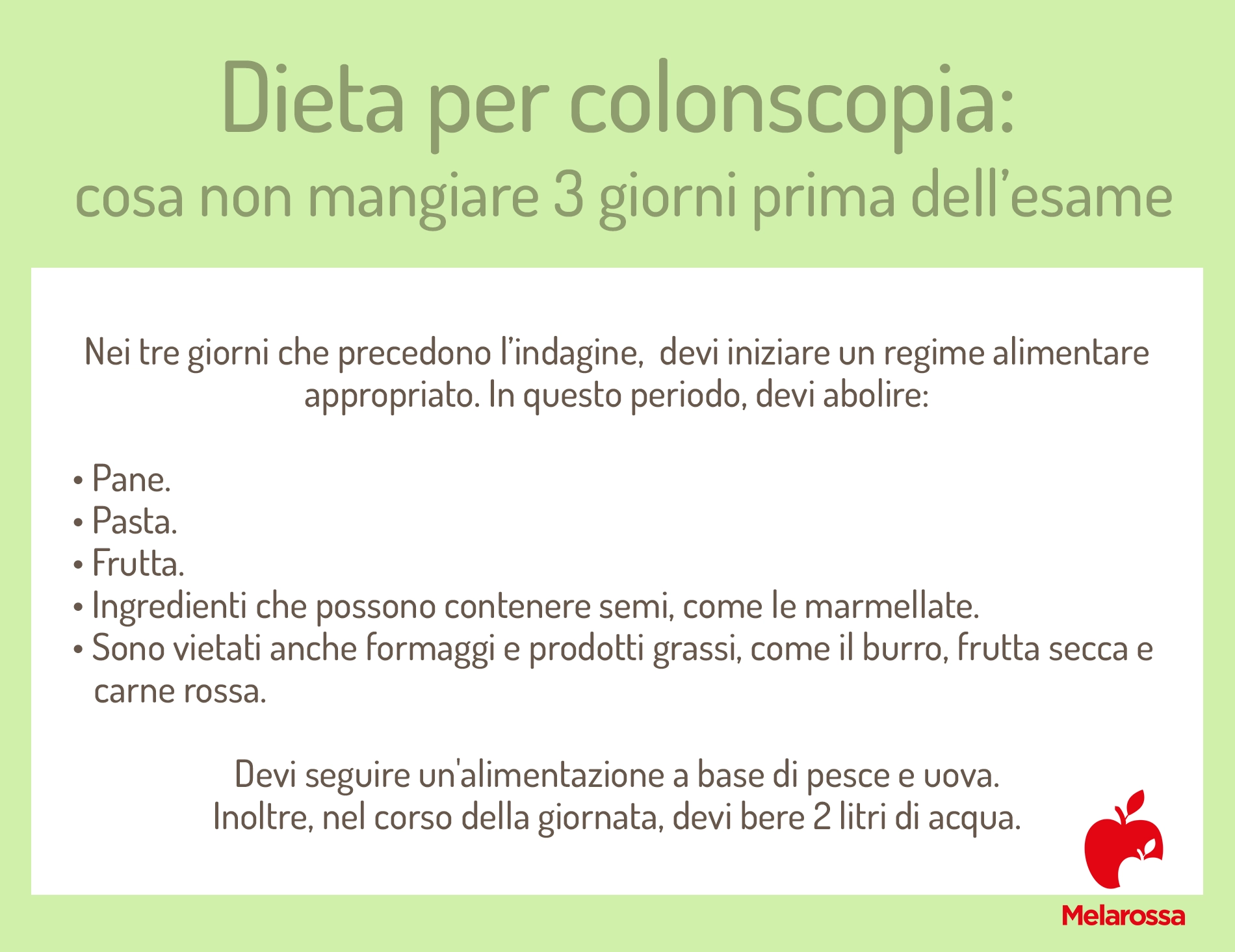 Dieta per colonscopia: cosa mangiare e cosa evitare prima e dopo l'esame 2 dieta per colonscopia: cosa non mangiare prima dell'esame