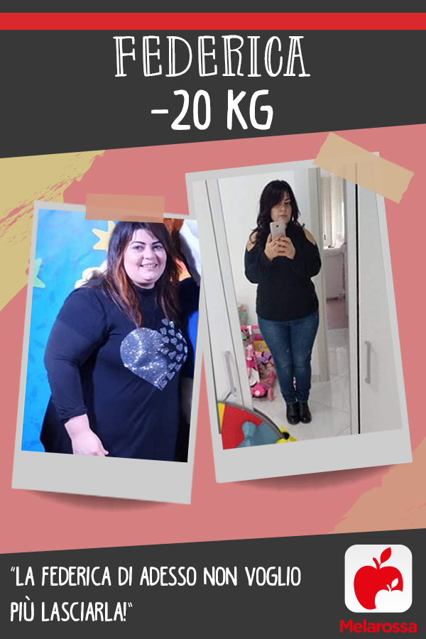 Federica -20 kg con Melarossa: “la Federica di adesso non voglio più lasciarla!” 1 testimonial melarossa Federica 20 kg