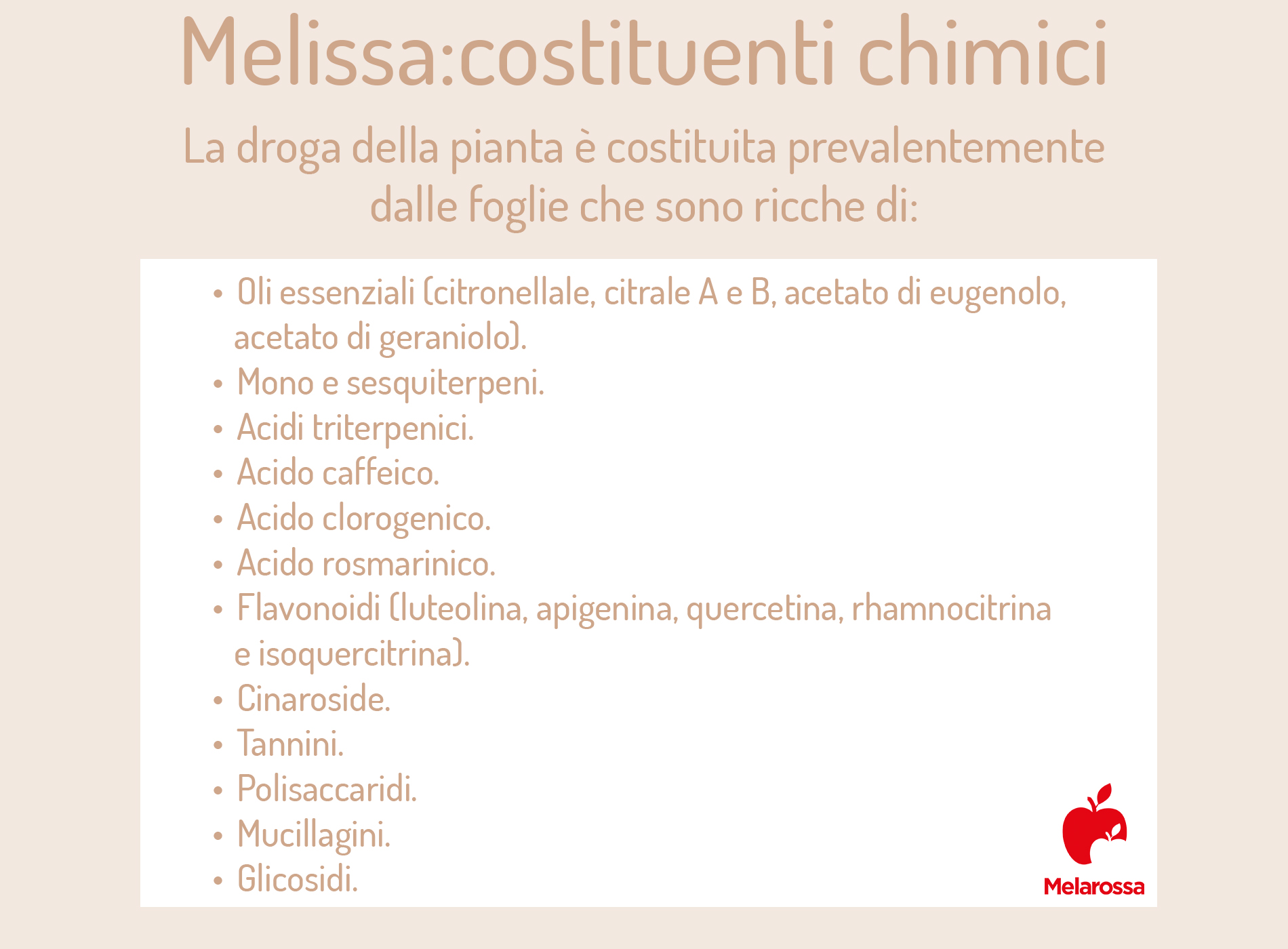 Melissa: cos'è, proprietà, benefici terapeutici, usi 1 Melissa: composti chimici