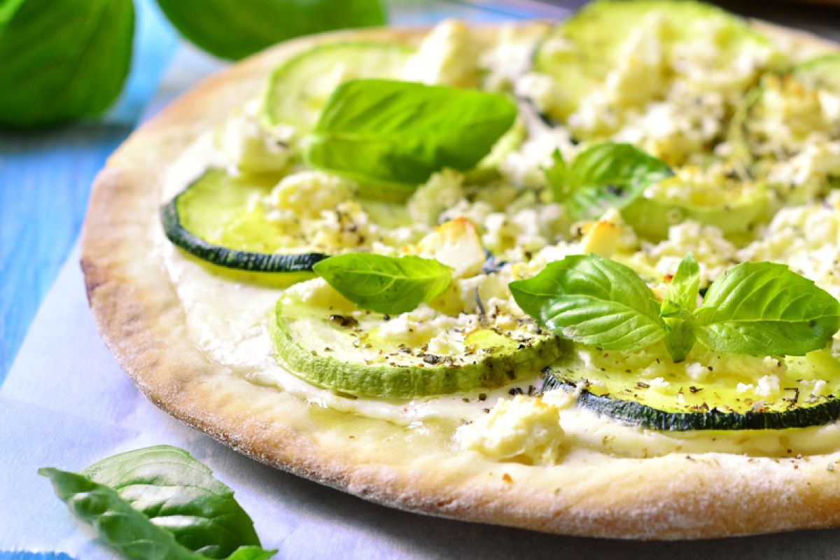 Pizza con zucchine grigliate e germogli di porro 2 ricetta pizza con zucchine grigliate