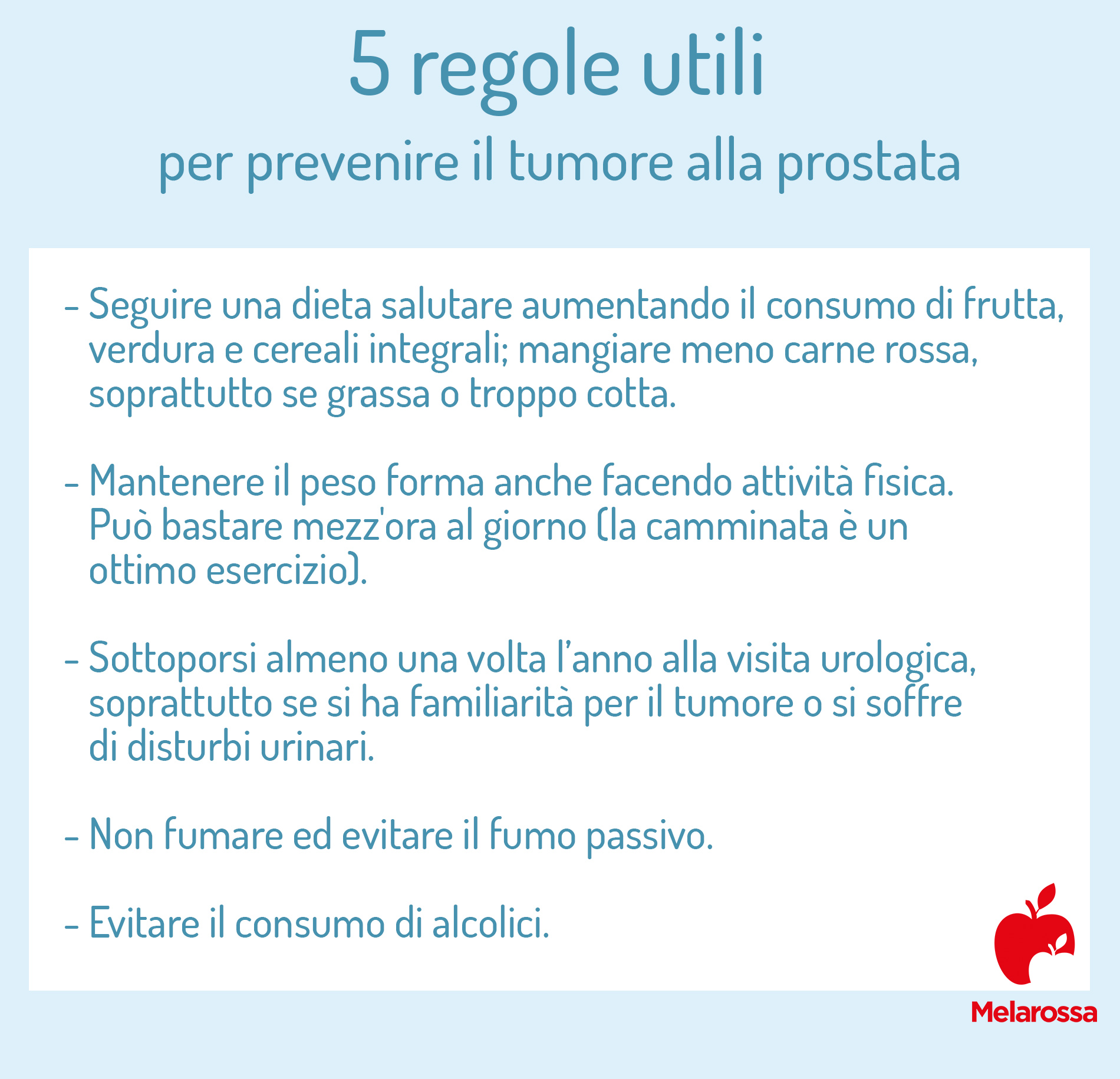 Tumore alla prostata: cos’è, sintomi, cause, cure e trattamenti 5 tumore alla prostata: prevenzione