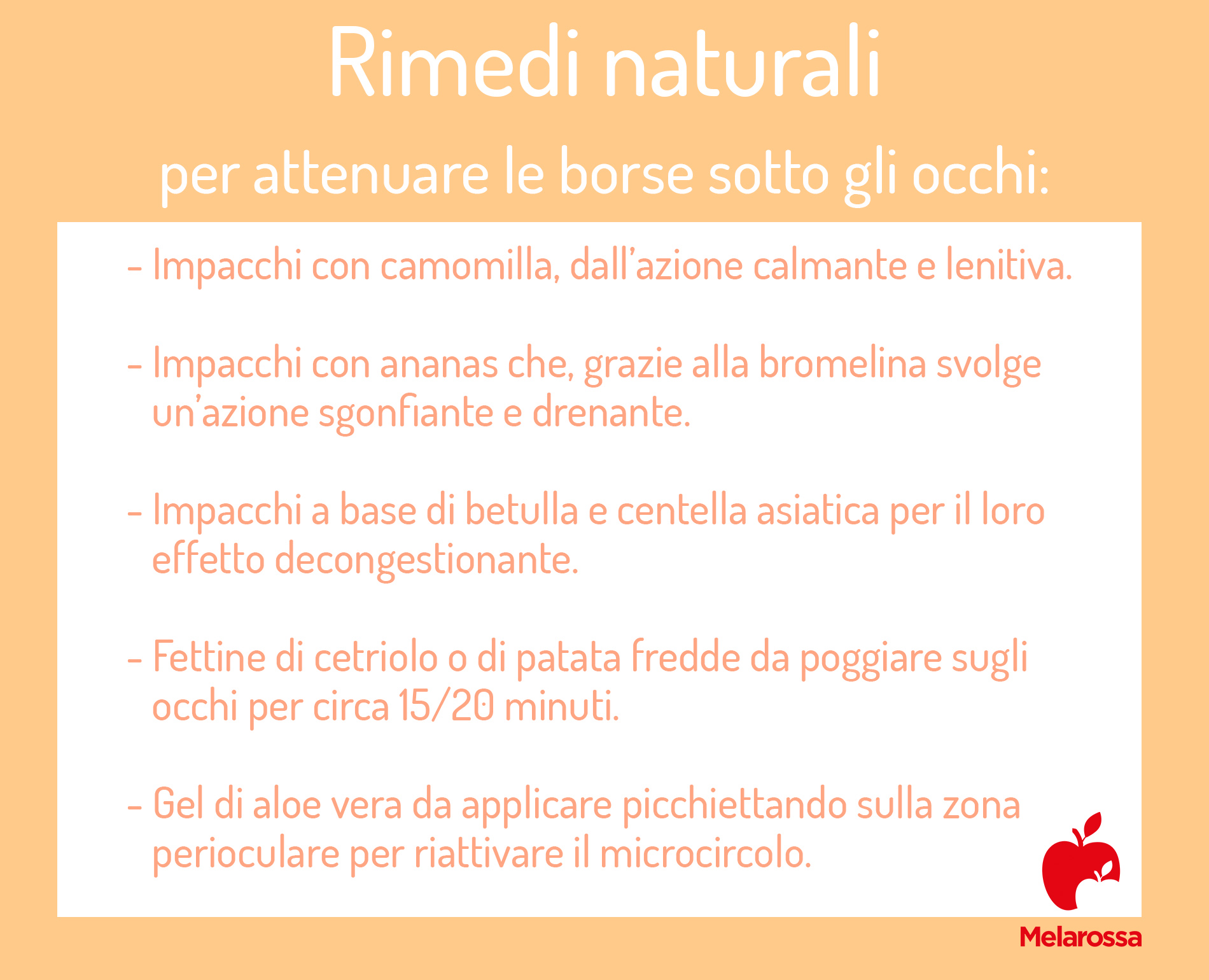 Borse sotto gli occhi: cosa sono, cause e sintomi, i rimedi naturali e i possibili trattamenti estetici 5 Rimedi naturale per le borse sotto gli occhi