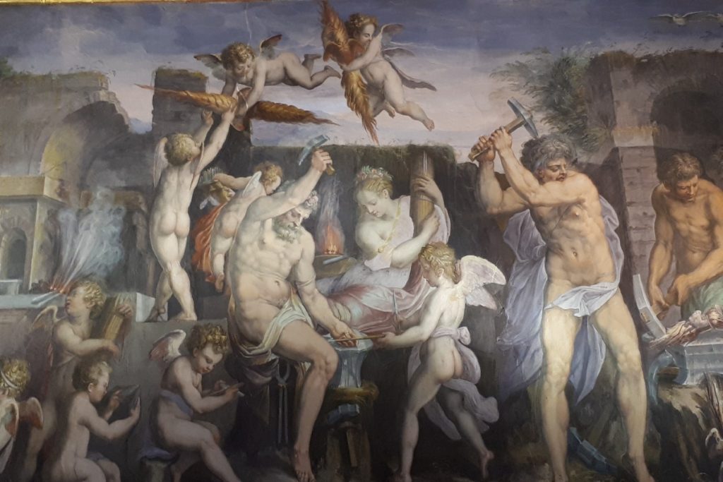 Alla scoperta di Firenze: Palazzo Vecchio e le bellezze del Rinascimento 5 palazzo vecchio sala degli elementi fucina di vulcano fuoco