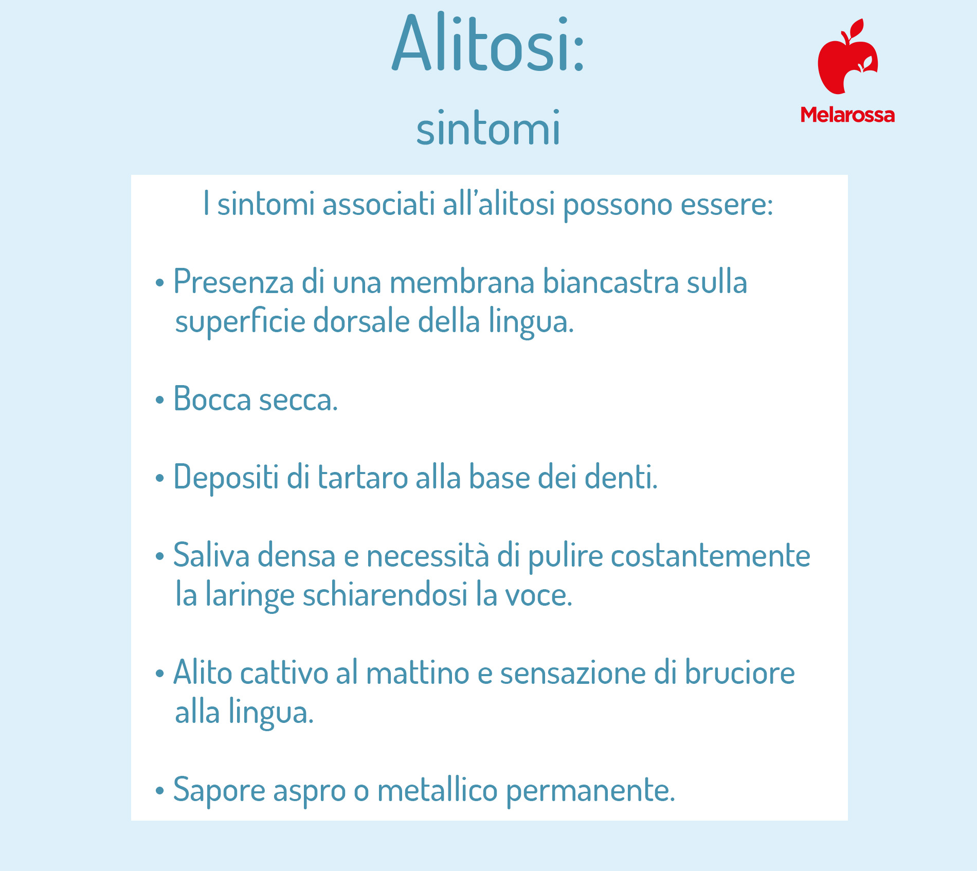 Alitosi: cos’è, possibili cause, sintomi, tipi, cosa fare e rimedi 11 sintomi associati all'alitosi