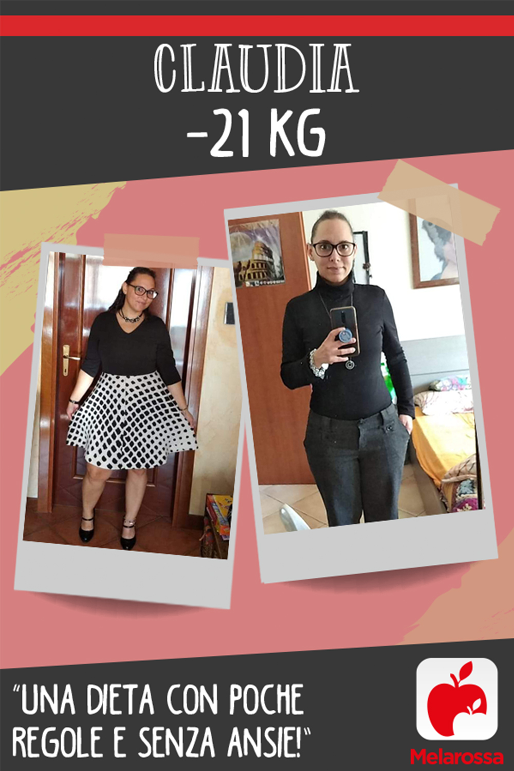 Claudia -21 kg con Melarossa: “Una dieta con poche regole e senza ansie!” 3 testimonial Melarossa Claudia 21 kg