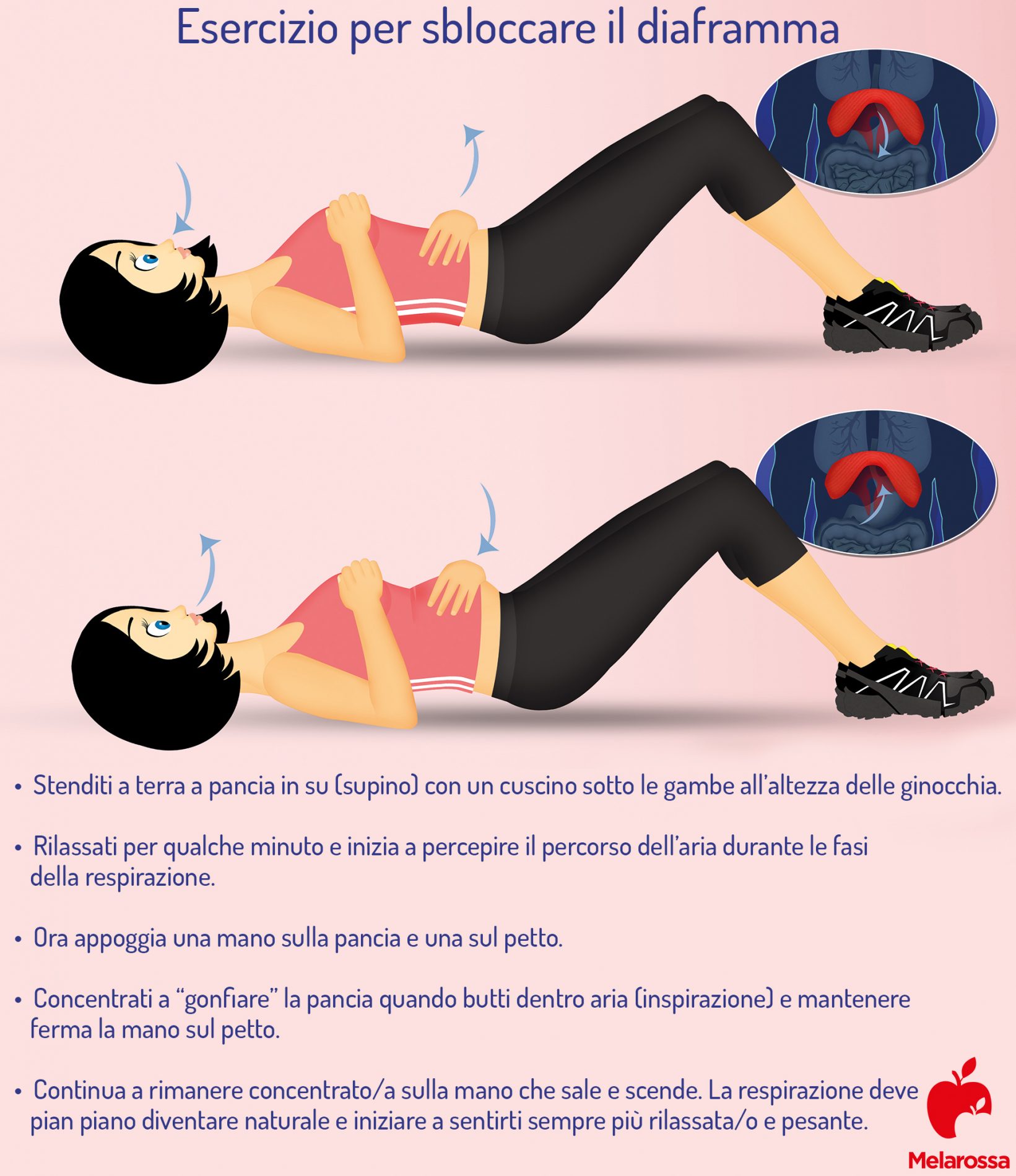 Diaframma: cos'è, a cosa serve ed esercizi per sbloccarlo 3 grafica sugli esercizi per sbloccare i diaframma