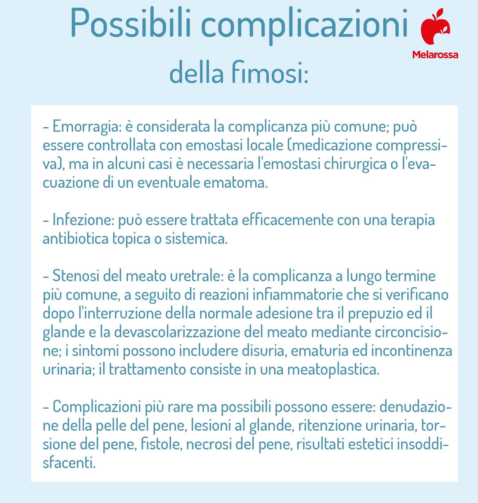 Fimosi: che cos'è, tipologie, cause e sintomi e cure 5 Fimosi complicazioni