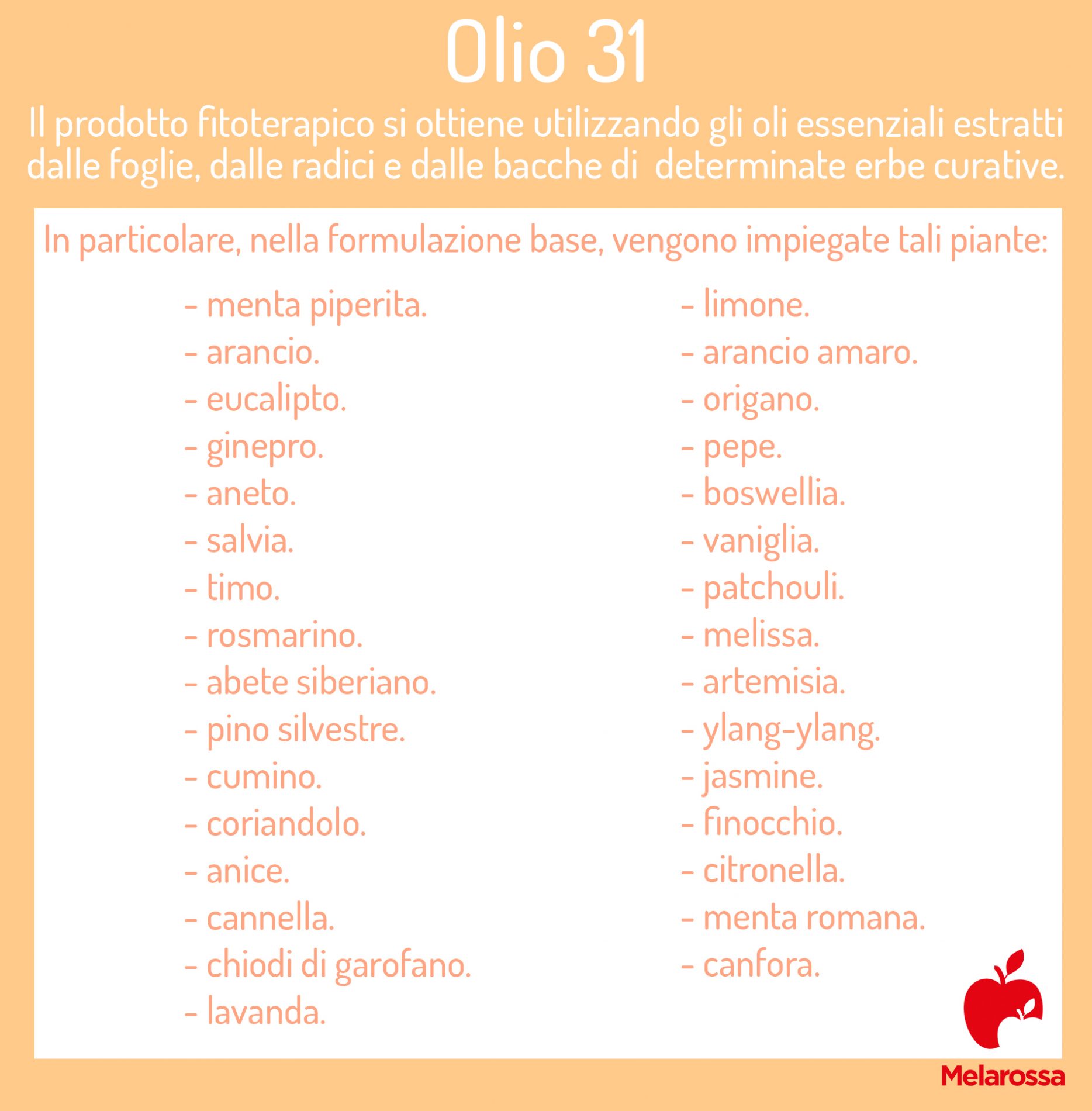 Olio 31: la miscela miracolosa tra proprietà, benefici, modalità d'uso e controindicazioni 2 olio 31: erbe