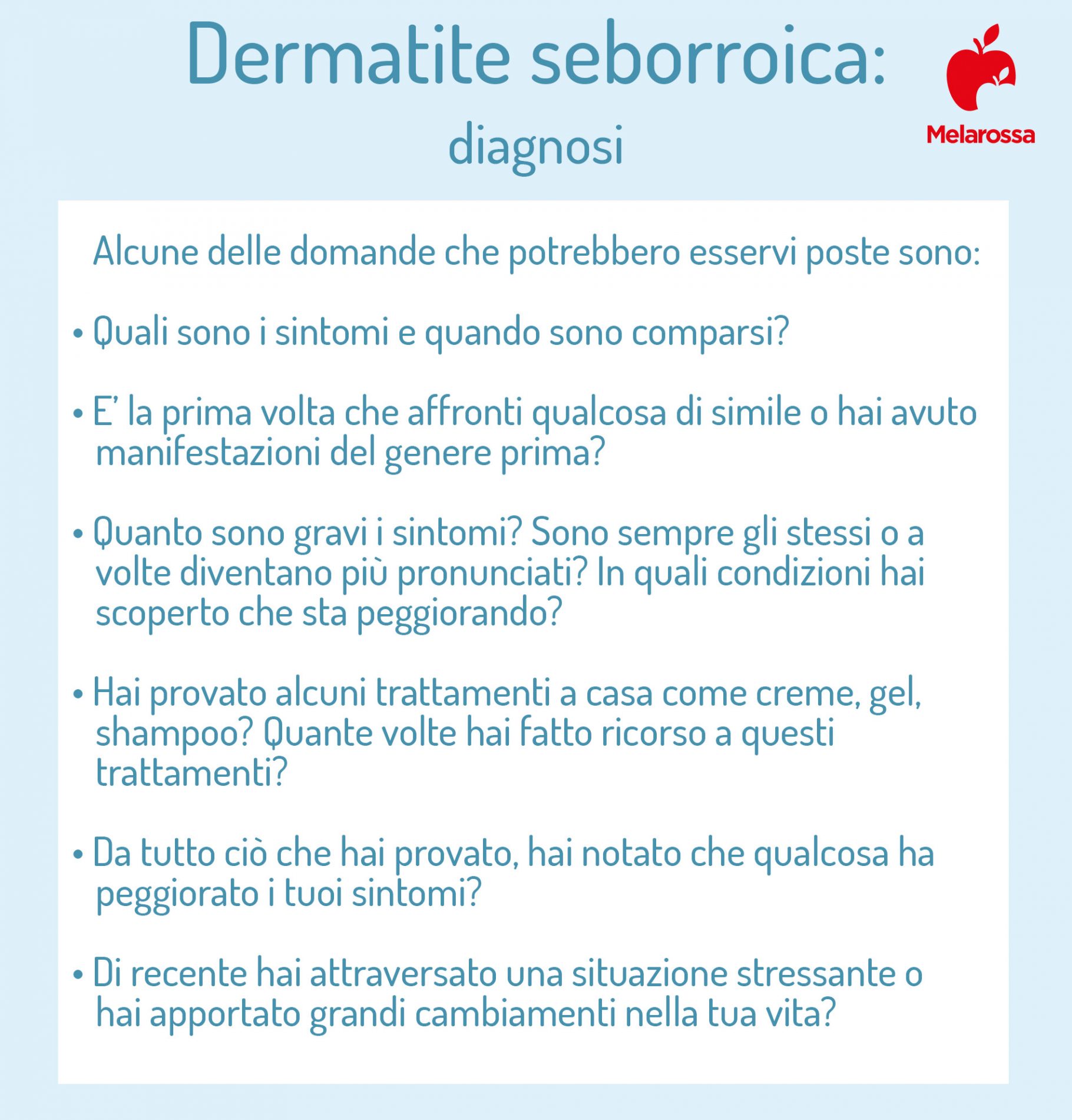 Dermatite seborroica: cos’è, cause, sintomi, quanto dura, trattamenti e rimedi naturali 5 dernatite seborroica: diagnosi